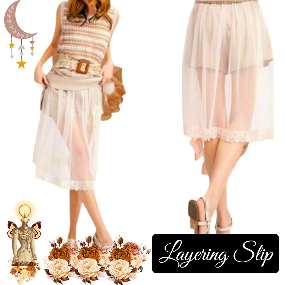 Easel Femme Ballet Inspired Sheer Slip in Bashful Pink